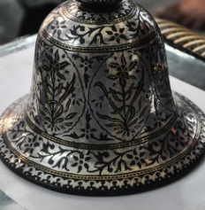 Bidriware inlaid silver pattern, image 1