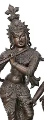 Finished metal cast artifact being polished