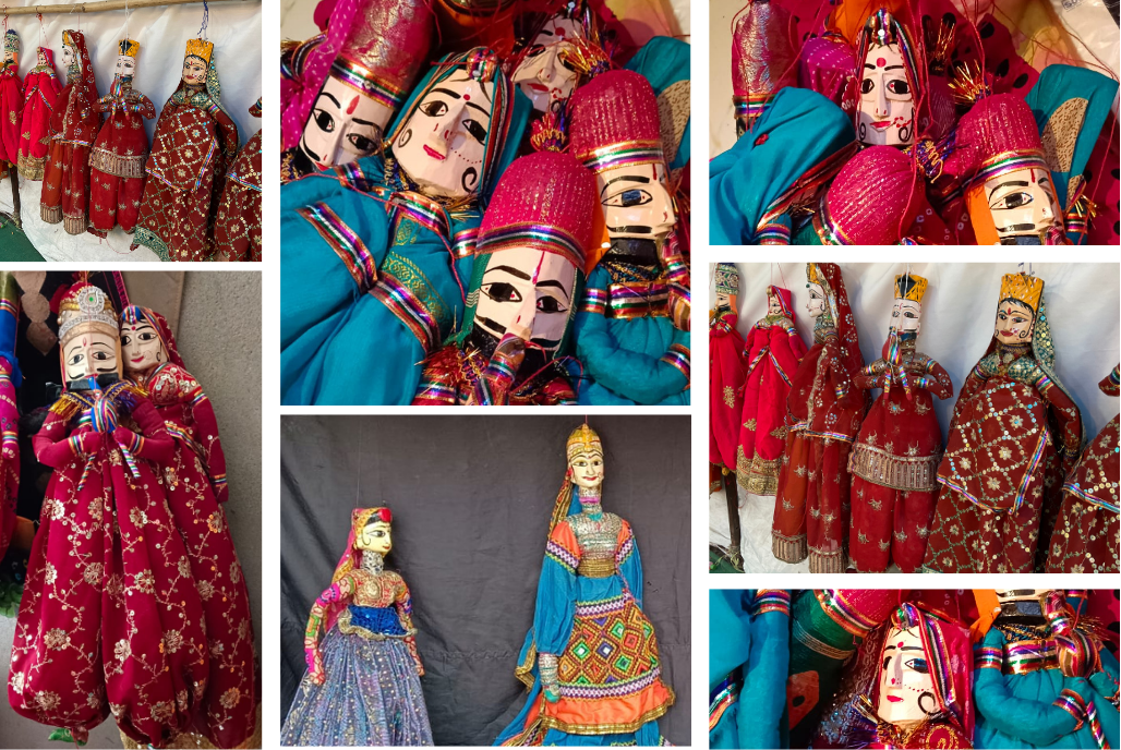 Collage of Kathputlis of Rajasthan products