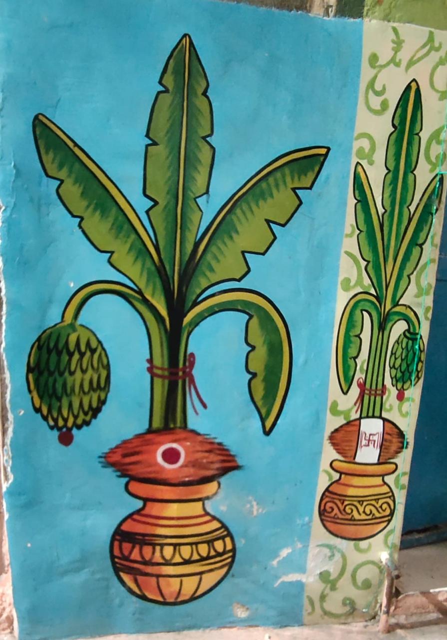 Banaras mural painting detail 1