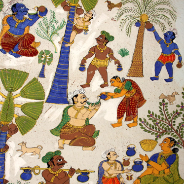 Chitrakathi painting detail