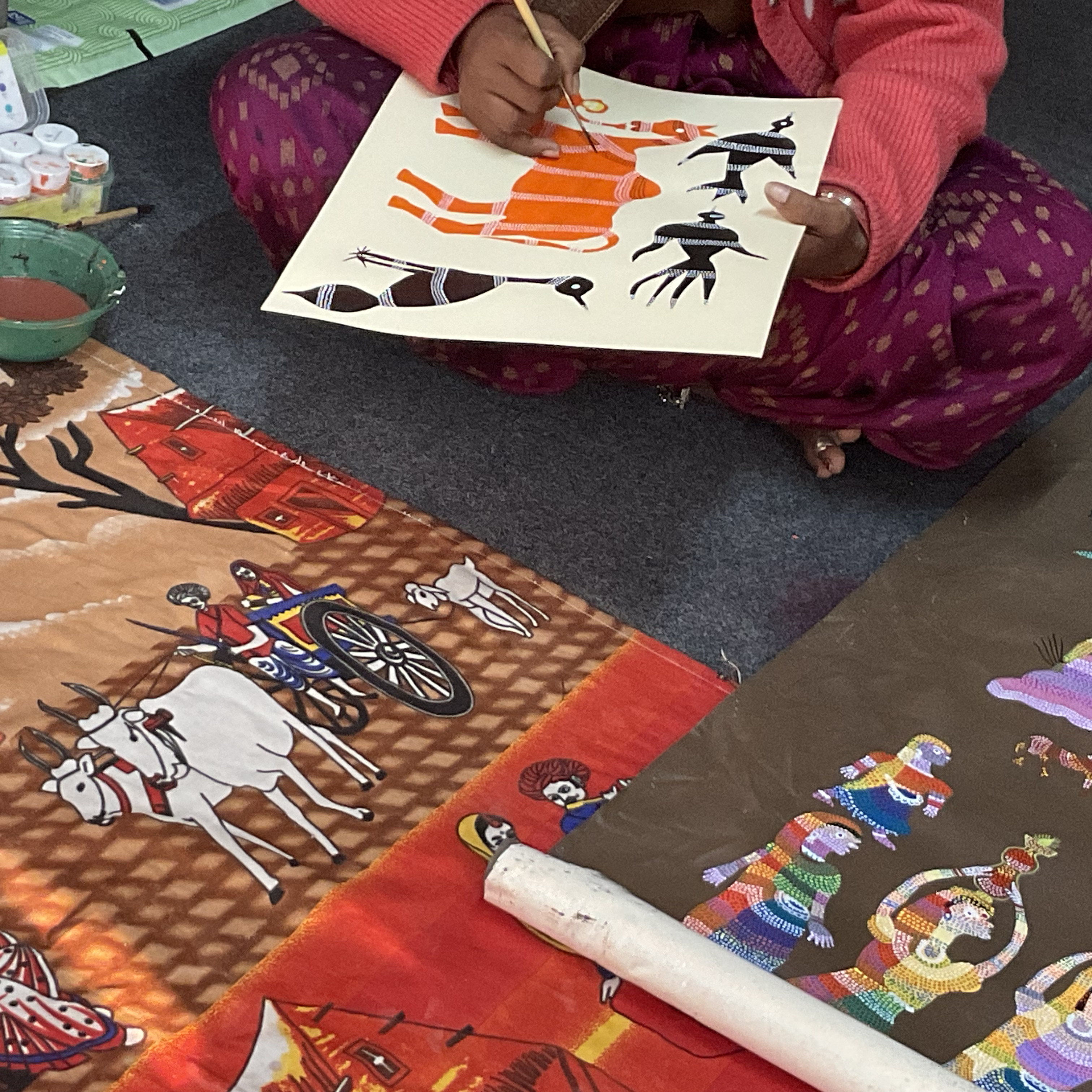 Gond painting detail 3