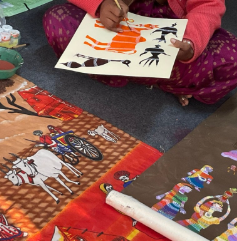 Gond painting detail 1