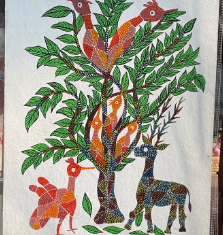 Gond painting detail 3