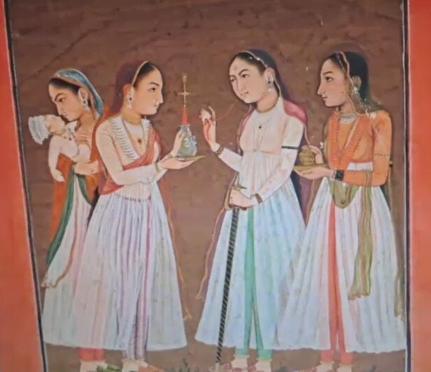 Mandi Kalam folk painting from Himachal Pradesh