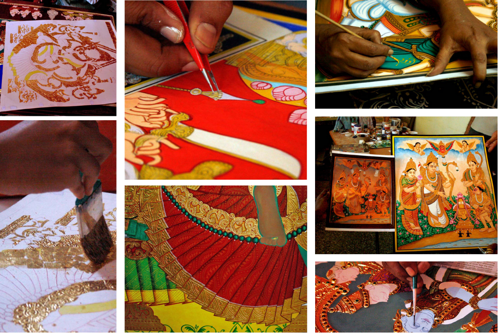 Collage of Mysore traditional paintings