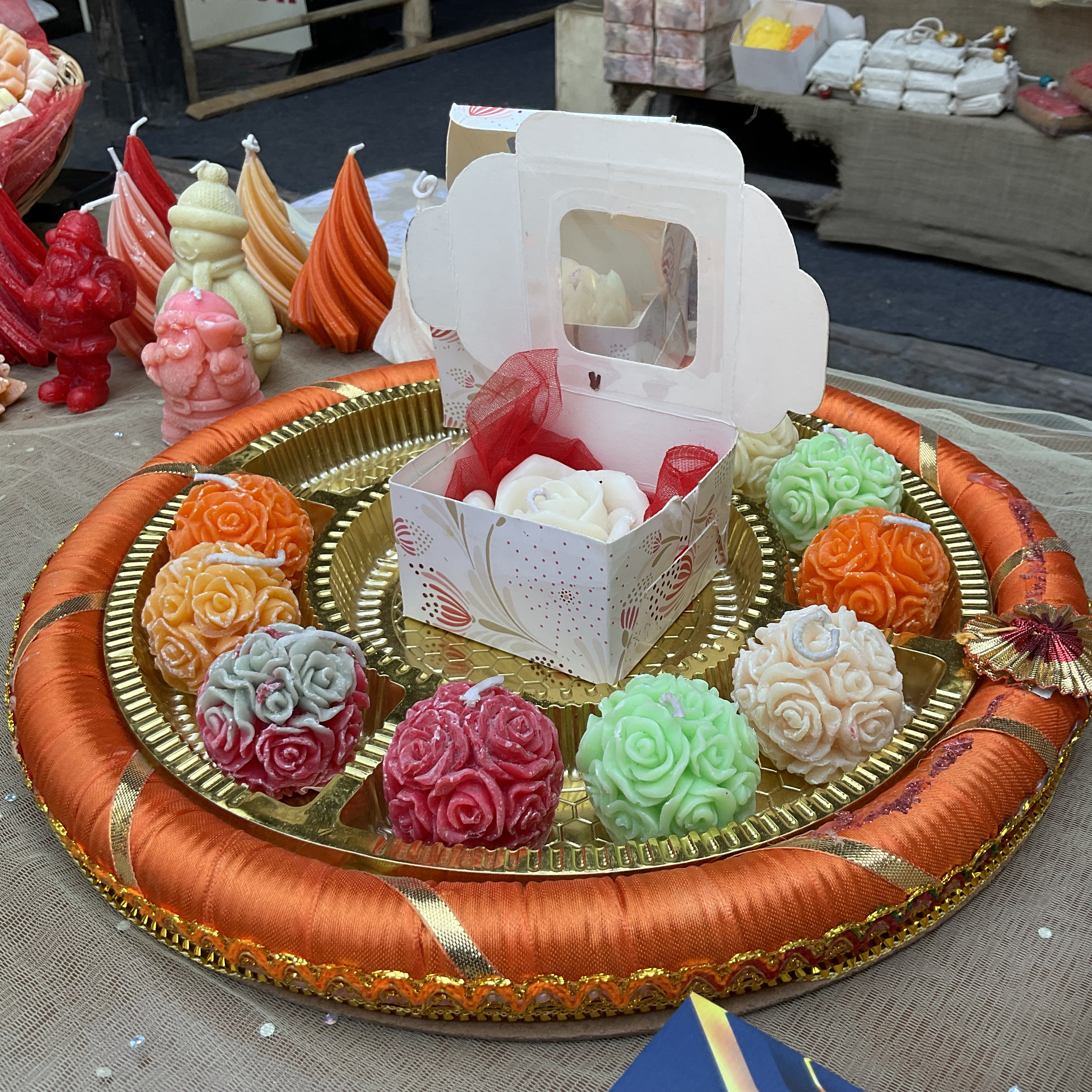 Traditional beeswax candle making 3