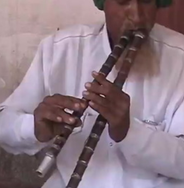 Jodiya Pava beak flutes detail