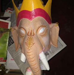 Majuli mask detail 2