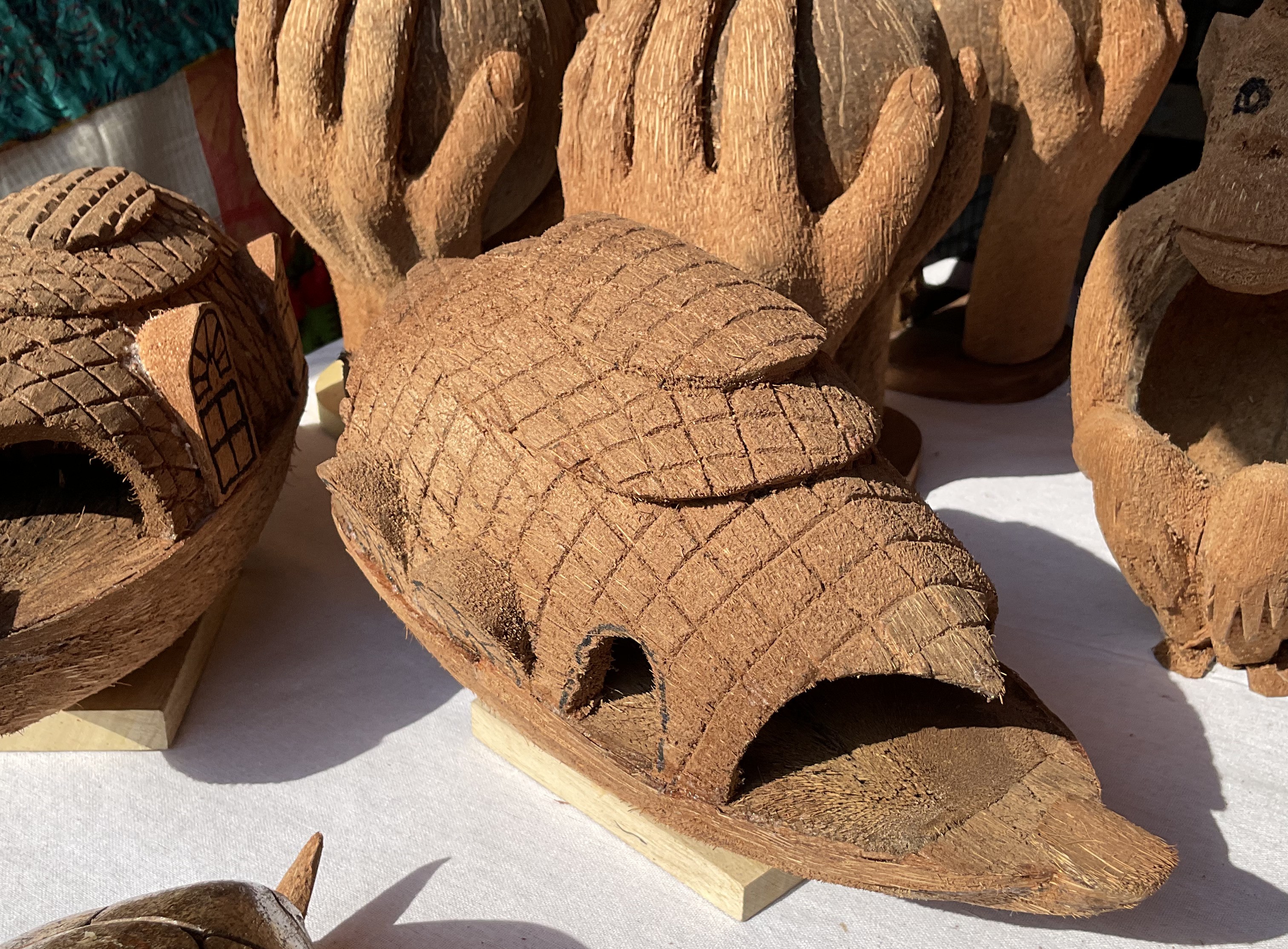 Coconut husk craft detail 1