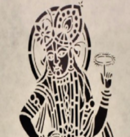 Mathura Sanjhi paper stencil art example 1