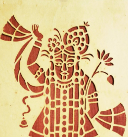 Mathura Sanjhi paper stencil art example 2