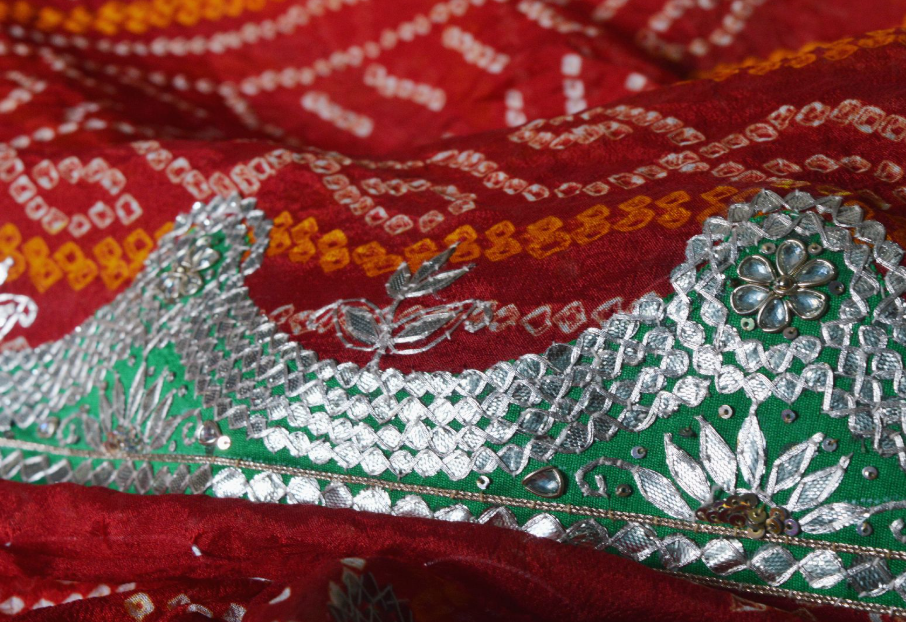 Gota patti embroidery detail 2