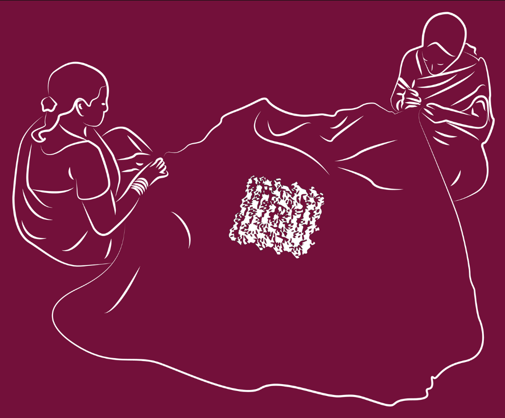 Collage of lace craft products