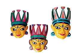 Kushmandi wooden mask close-up